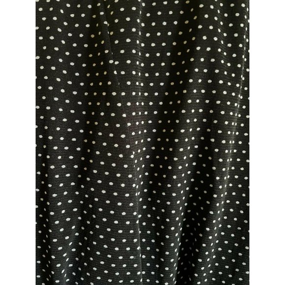 BCBGMaxazria Polka Dot Flowy Mini Skirt Black White Dots Womens Size L - Picture 5 of 7